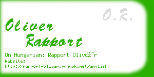 oliver rapport business card